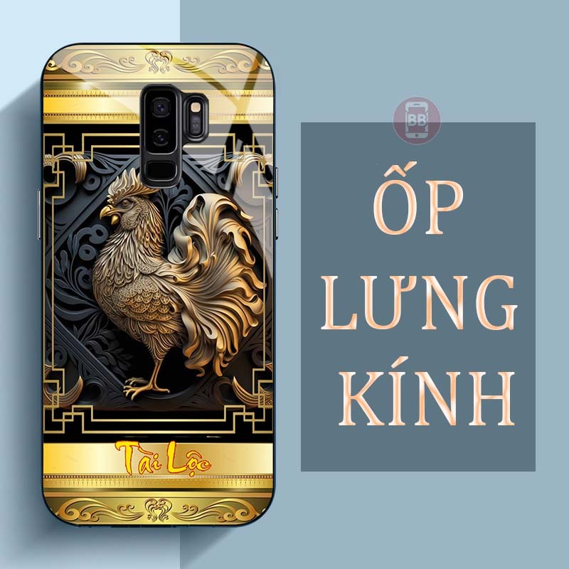 Ốp Lưng SAMSUNG S9, S9+ Mặt Lưng Kính Cường Lực In Hình 12 con giáp Tài Lộc