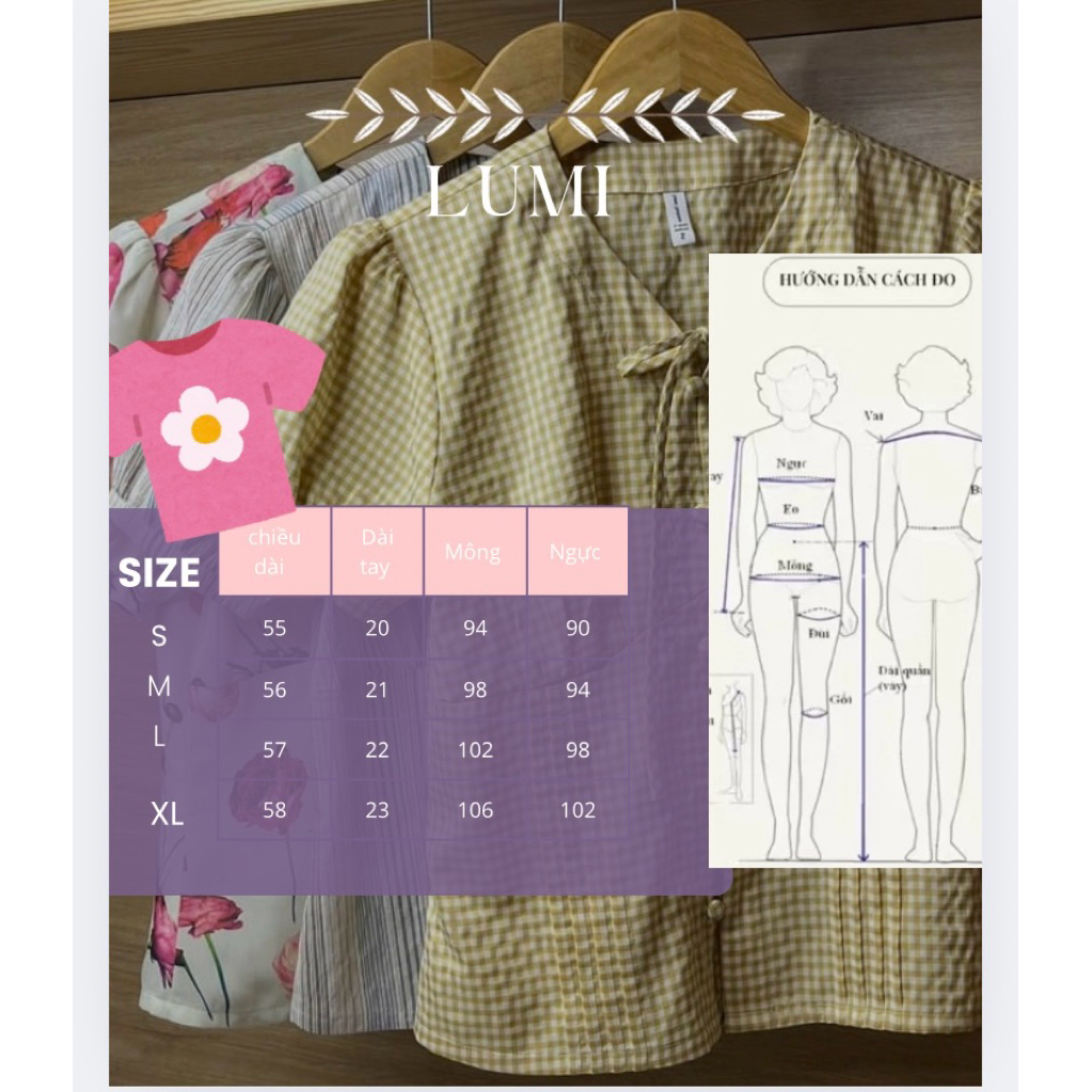 LUMI Áo kiểu nữ thiết kế xếp ly eo tay ngắn bồng chất cotton voan chéo phong cách Hàn Quốc trẻ trung