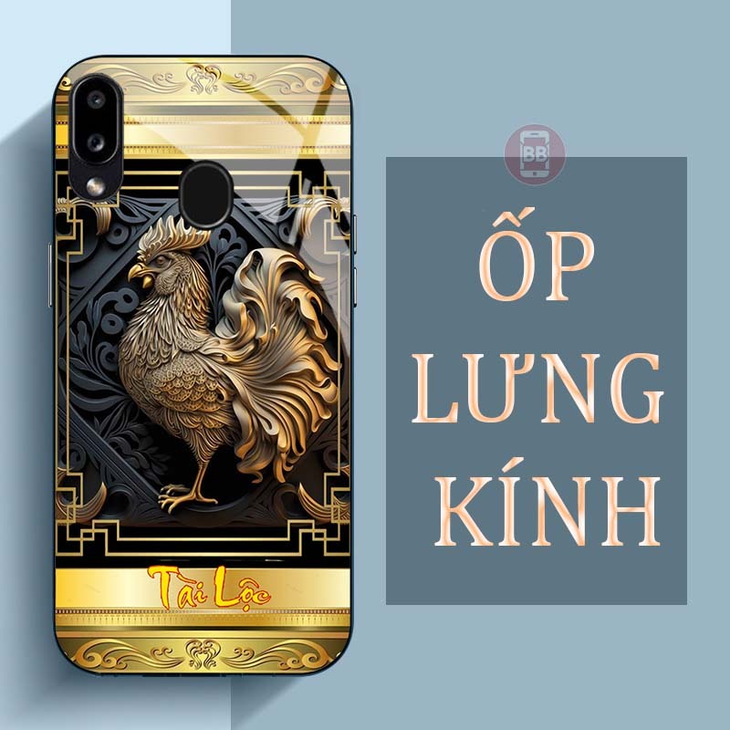 Ốp Lưng SAMSUNG M20, A20, A30 Mặt Lưng Kính Cường Lực In Hình 12 con giáp Tài Lộc