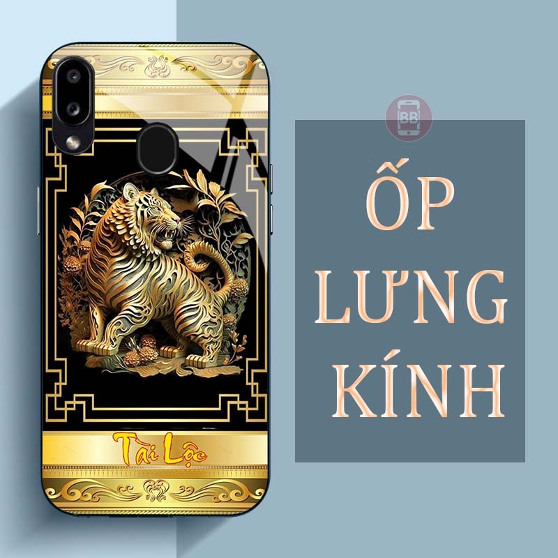 Ốp Lưng SAMSUNG M20, A20, A30 Mặt Lưng Kính Cường Lực In Hình 12 con giáp Tài Lộc