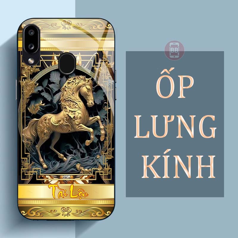 Ốp Lưng SAMSUNG M20, A20, A30 Mặt Lưng Kính Cường Lực In Hình 12 con giáp Tài Lộc
