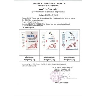 Skarfix - TX Cream FIXDERMA  15g - Kem Hỗ Trợ Mờ Thâm, Nám, Tàn Nhang
