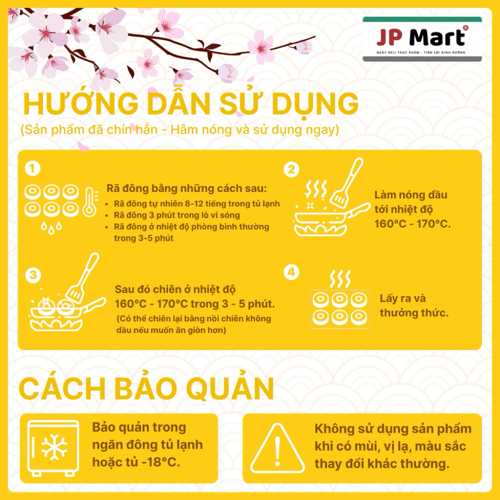 [Hỏa Tốc] Cơm ăn liền Thanh Cua Sốt Bơ Cay Cuộn Xù 600g - JP Mart