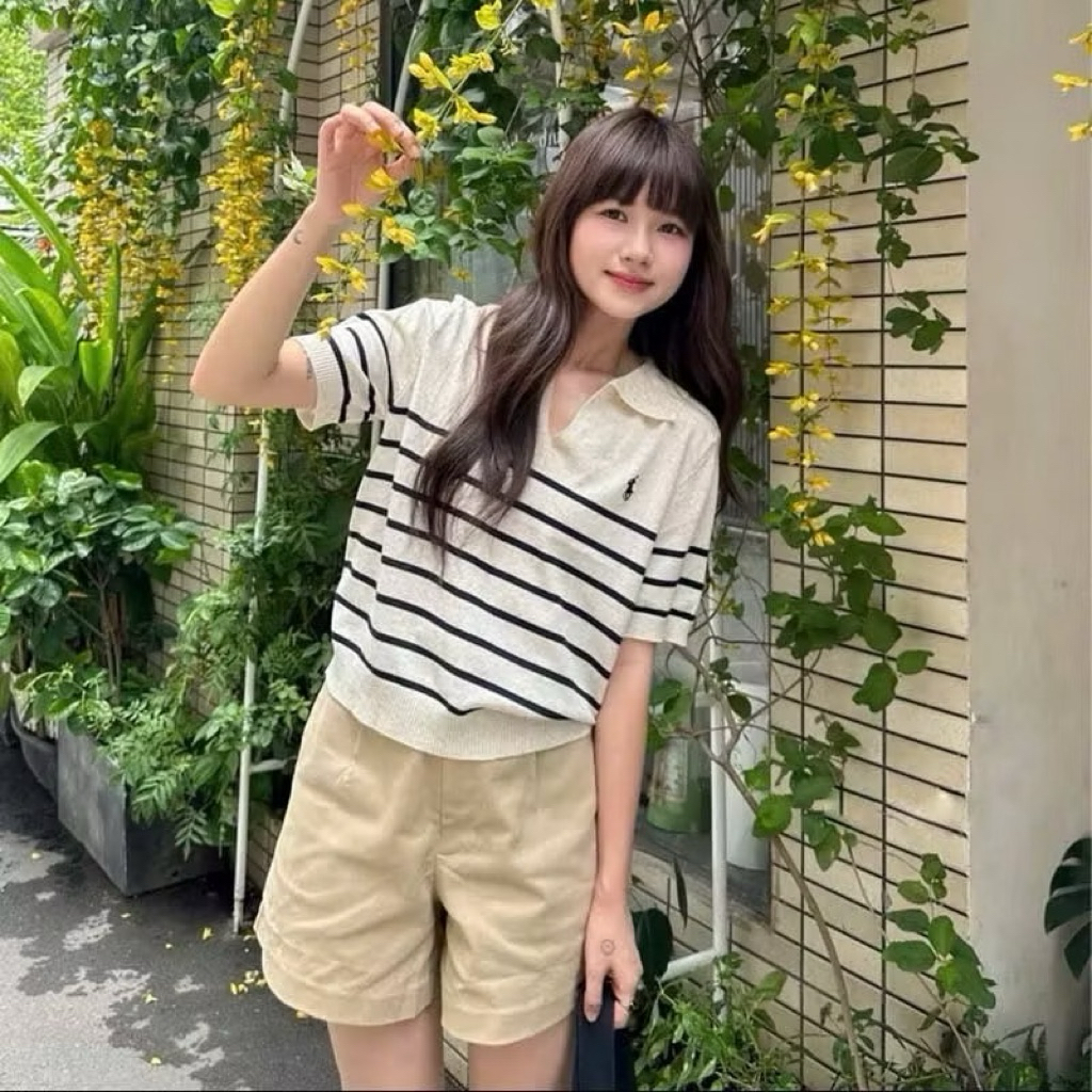 [Hàng mới] Áo len MTG thêu ngựa cổ V A020