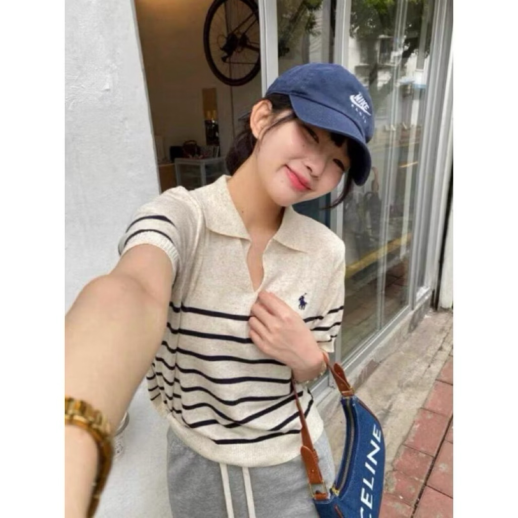 [Hàng mới] Áo len MTG thêu ngựa cổ V A020