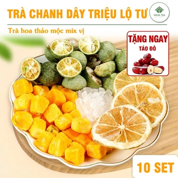 Trà chanh leo kim quất Triệu Lộ Tư, 10 set trà detox, nước uống trắng da, thanh lọc cơ thể -MIHA TEA