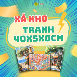 [XẢ HÀNG] Xả kho tranh tô màu theo số Madoca, kích thước 40x50 đã căng khung
