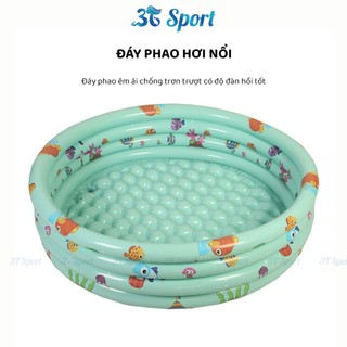 Hồ bơi phao Intime cho bé 3 tầng họa tiết biển chống trượt nhựa PVC không mùi bền đẹp  HBTR-YT