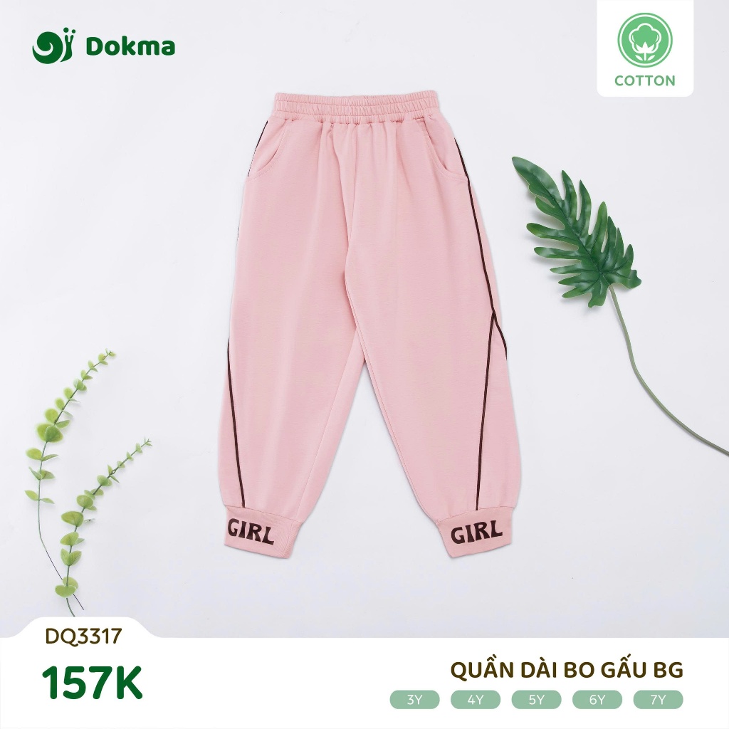 (11-23kg, 2-7Y) Quần Dài Bo Gấu Thời Trang Cho Bé Dokma DQ1963 DQ2364 DQ2493 DQ3267 DQ3317 DQ3269