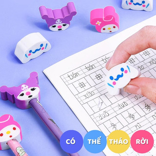 Bút Chì Có Tẩy Đáng Yêu - Bút Chì Gỗ Nét Mịn, Dễ Cầm, Phù Hợp Cho Học Sinh Luyện Viết, Vẽ Tranh