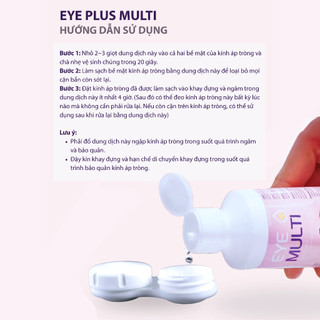 Nước ngâm lens VIVIMOON dung dịch làm sạch, khử trùng, bảo quản kính áp tròng EYE PLUS MULTI SOLUTION 150ml
