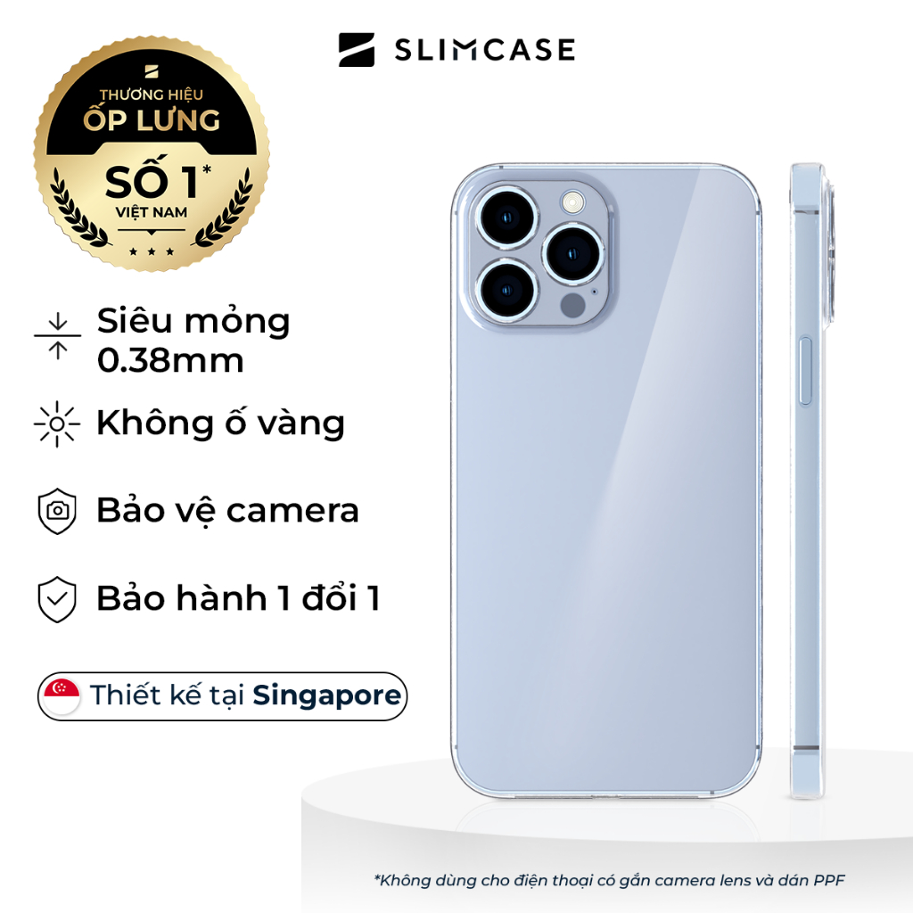 Ốp lưng CLASSIC iPhone 14 13 12 11 XS XR X 8 7 SLIMCASE - Trong suốt, Không ố vàng, siêu mỏng