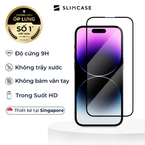 Kính cường lực iPhone 14 series chính hãng SLIMCASE dễ dán - Chống trầy xước, độ cứng 9H