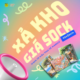 [XẢ KHO GIÁ SOCK] Xả hàng tranh tô màu theo số Madoca kích thước 40x50cm đã căng khung kèm sơn bóng