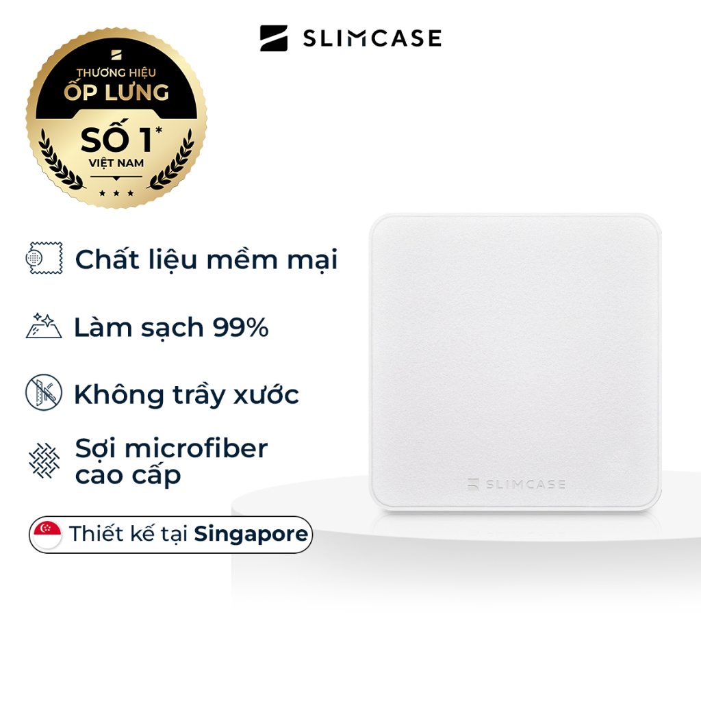 Khăn lau vi sợi Slimcase dành cho màn hình thiết bị điện tử, điện thoại, máy tính bảng, laptop,....