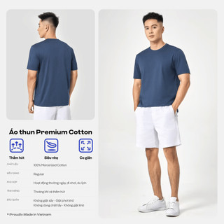 Áo thun nam Cotton Compact phiên bản Premium chống nhăn vải thoáng mát co giãn tốt Coolmate