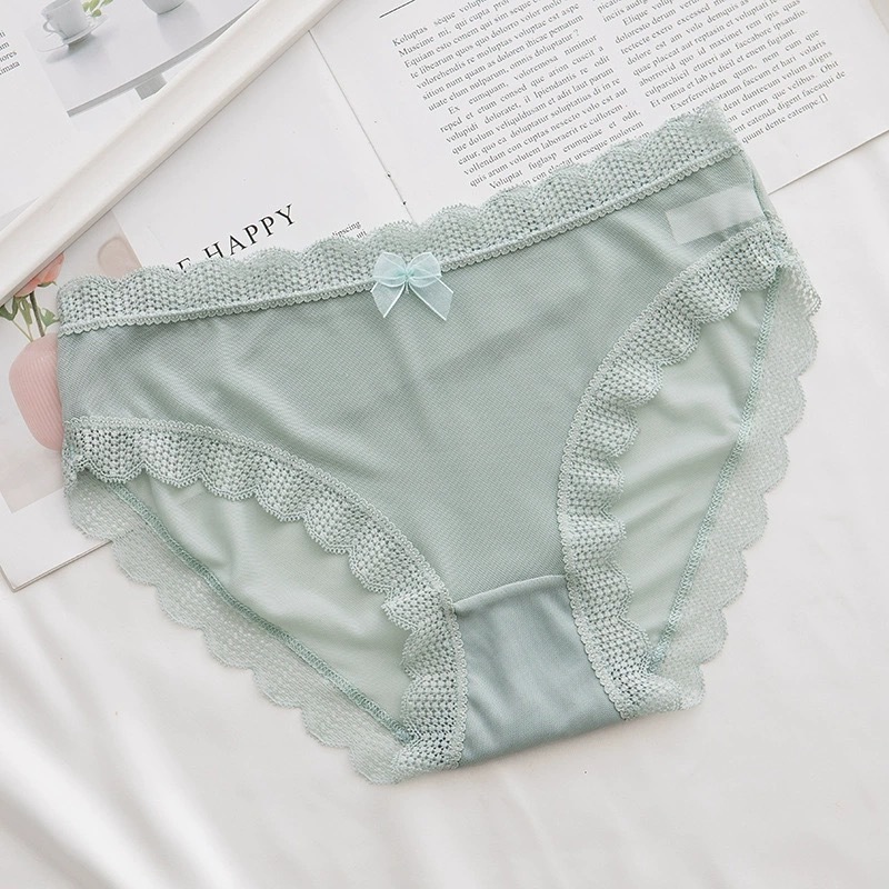 [Peinn] Quần lót Peinn QLS25 ren lưới viền lượn sóng phối nơ gợi cảm quyến rũ