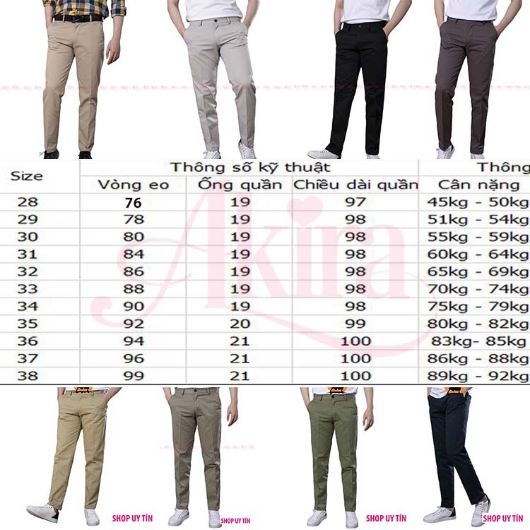 Quần kaki trung niên nam chất vải kaki dày dặn mềm mịn ống suông form chuẩn có size lớn trên 90kg