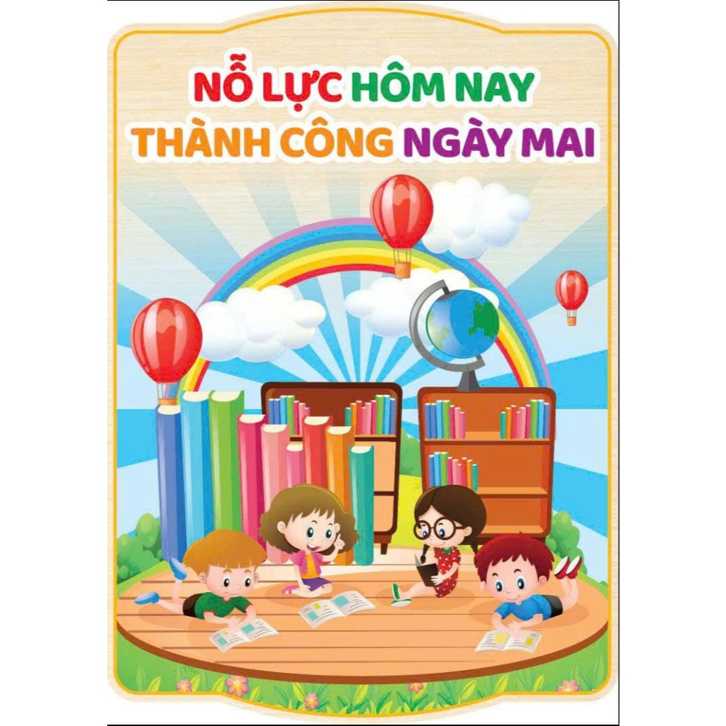 BẢNG TREO SLOGAN 🔥🌟 “NỖ LỰC HÔM NAY – THÀNH CÔNG NGÀY MAI” 🌟🔥 CÓ DÂY TREO