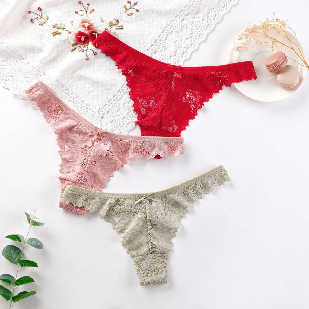 [Combo 5/10] Quần Lót Ren Lọt Khe Nữ Gợi Cảm Thiết Kế Sexy Co Giãn, Chất Ren Hoa Mềm Mịn Thoáng Mát- 911