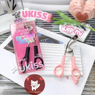 [UKISS] Kẹp Mi Ukiss Vỏ Hồng Đầu Kẹp Góc Rộng, Kèm Đệm Silicone  Thay Thế, 35g