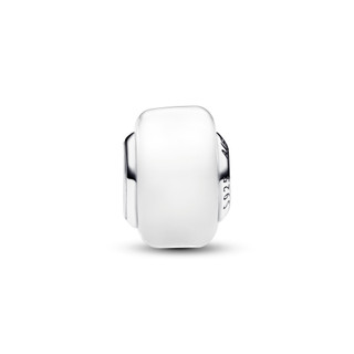Charm Pandora Moments Bạc Murano Mini Trắng Trong Suốt - White Mini Murano Glass Charm