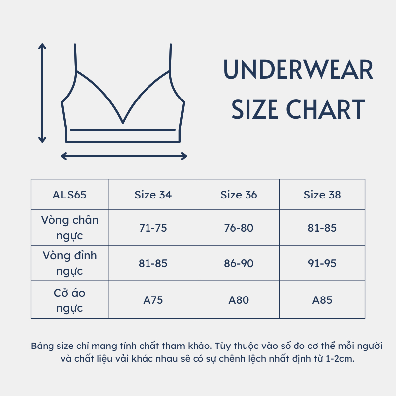 [Peinn] Áo lót nữ không gọng Peinn ALS65 Áo bralette cài sau dây quai mảnh tháo được đệm mỏng êm mềm