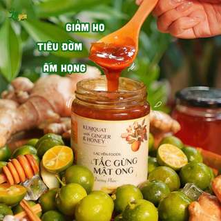 Combo Tắc Gừng + Trà Gừng Lạc Yên Foods Gồm Tắc Gừng Mật Ong 950g + Trà Gừng Gió 500g, Tặng Tắc 300g