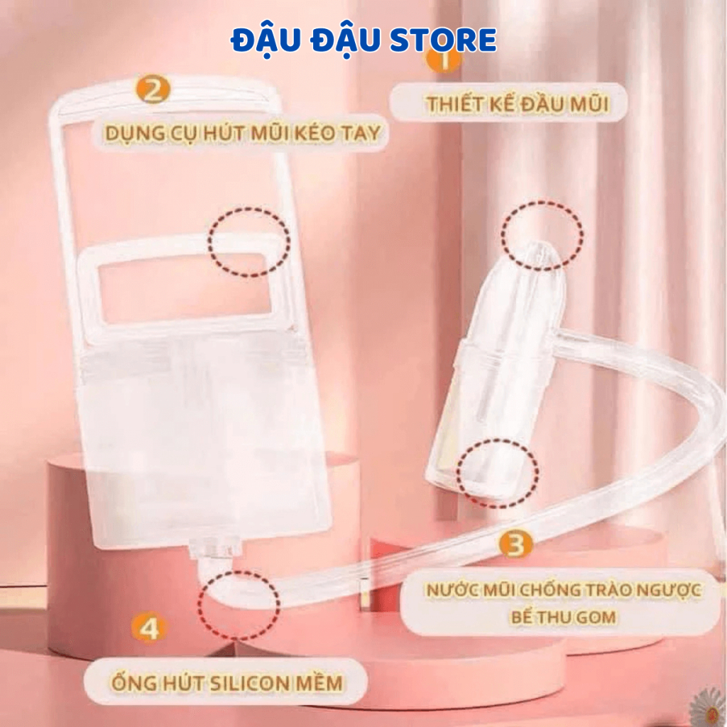 Dụng Cụ Hút Mũi Cầm Tay An Toàn Cho Trẻ Em Lực Hút Mạnh Không Gây Tổn Thương Cho Bé Dễ Sử Dụng - Đậu Đậu Store