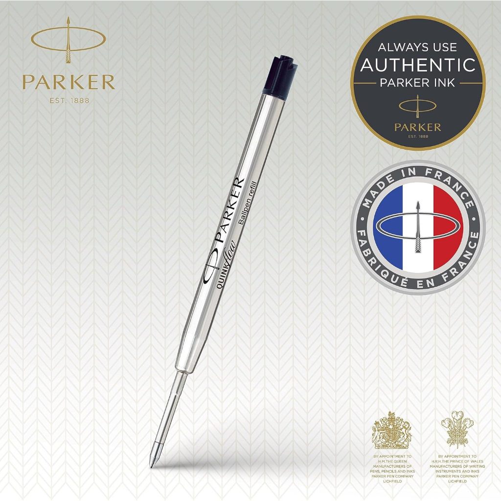 PARKER Quinkflow Ballpoint Pen Refill/Ruột bút bi Parker/Chính hãng/G2 Standard/Mực đen xanh