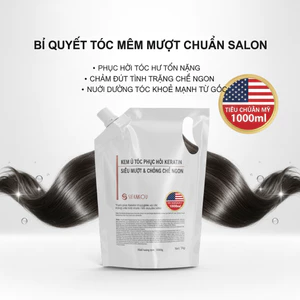 Mặt Nạ Dưỡng Tóc Keratin Ủ Tóc Phục Hồi Tóc Hư Tổn Giúp Tóc Siêu Mềm Mượt 1000ml