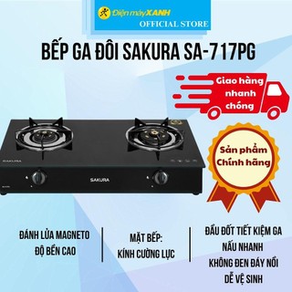 Bếp ga đôi Sakura SA-717PG trưng bày chính hãng 100% Bảo hành 12 tháng