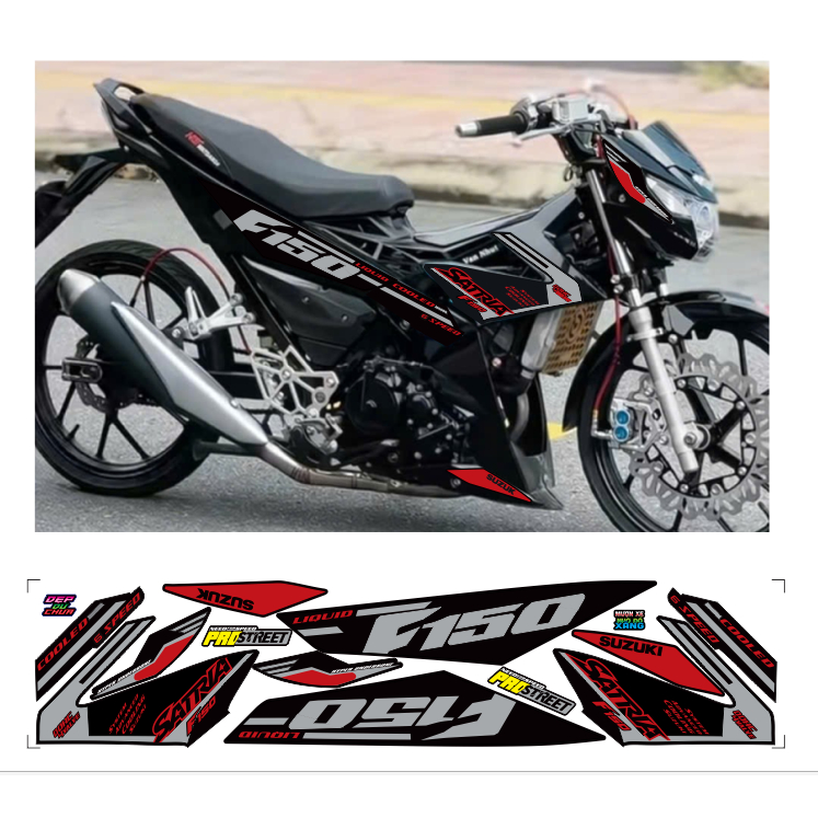 Tem rời SATRIA F150 đa dạng màu sắc chất liệu in 3 lớp PPF  chống nước không phai màu nhãn dán.