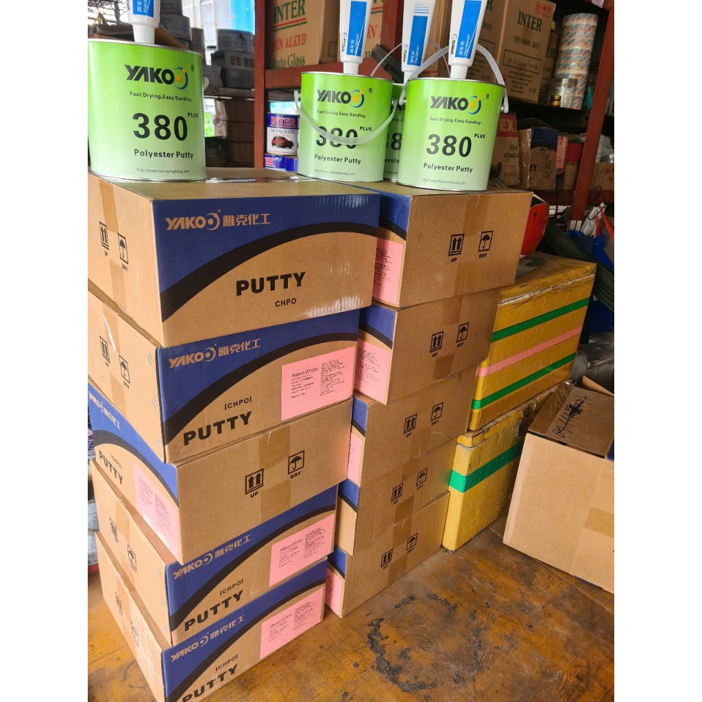 BỘT Bả MATIT | BỘT TRÉT KIM LOẠI YAKOO 380 PLUS 4KG POLYESTER PUTTY BỘT TRÉT ĐA DỤNG 2TP