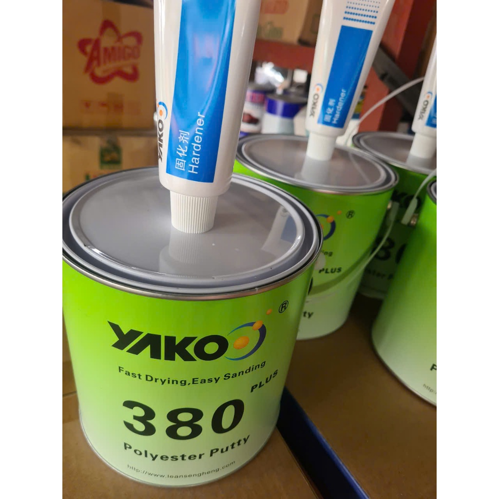 BỘT Bả MATIT | BỘT TRÉT KIM LOẠI YAKOO 380 PLUS 4KG POLYESTER PUTTY BỘT TRÉT ĐA DỤNG 2TP