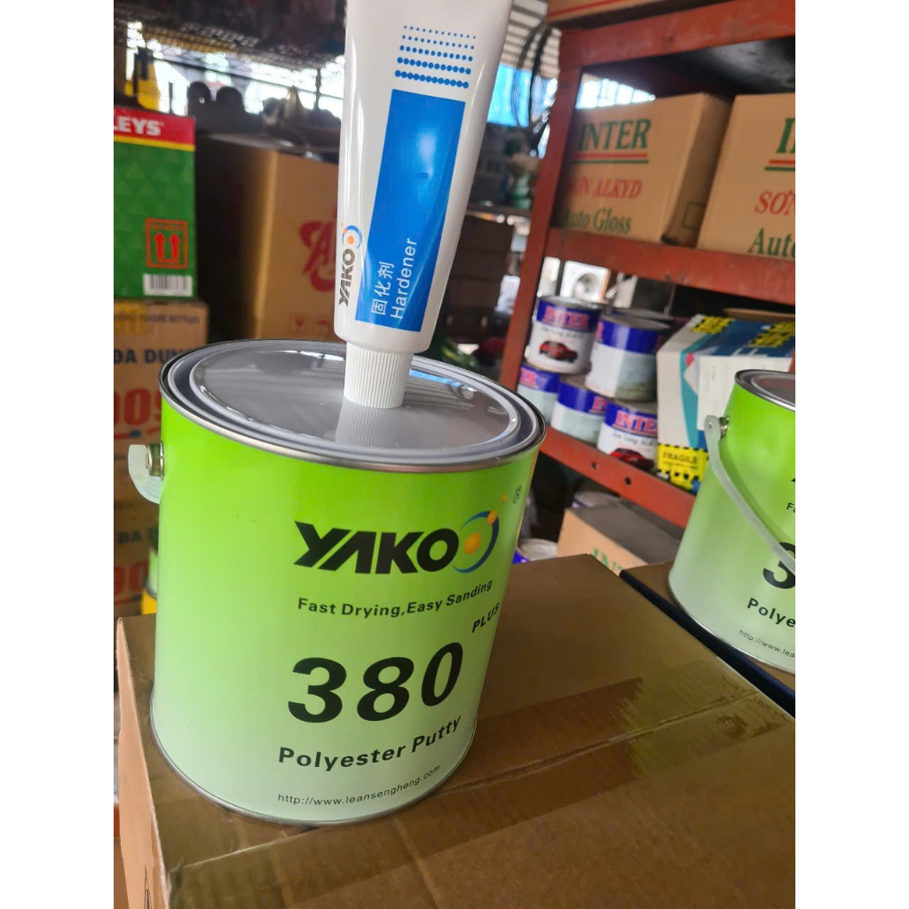BỘT Bả MATIT | BỘT TRÉT KIM LOẠI YAKOO 380 PLUS 4KG POLYESTER PUTTY BỘT TRÉT ĐA DỤNG 2TP