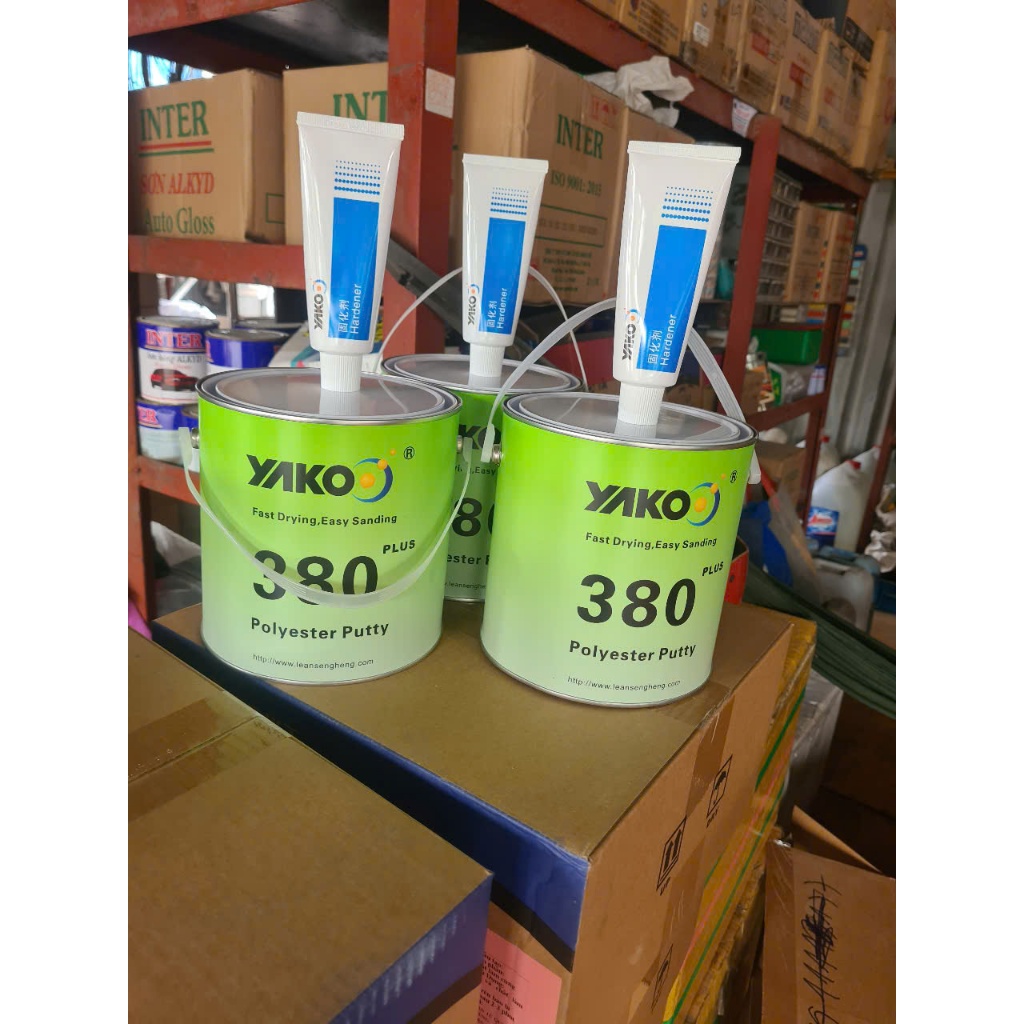 BỘT Bả MATIT | BỘT TRÉT KIM LOẠI YAKOO 380 PLUS 4KG POLYESTER PUTTY BỘT TRÉT ĐA DỤNG 2TP