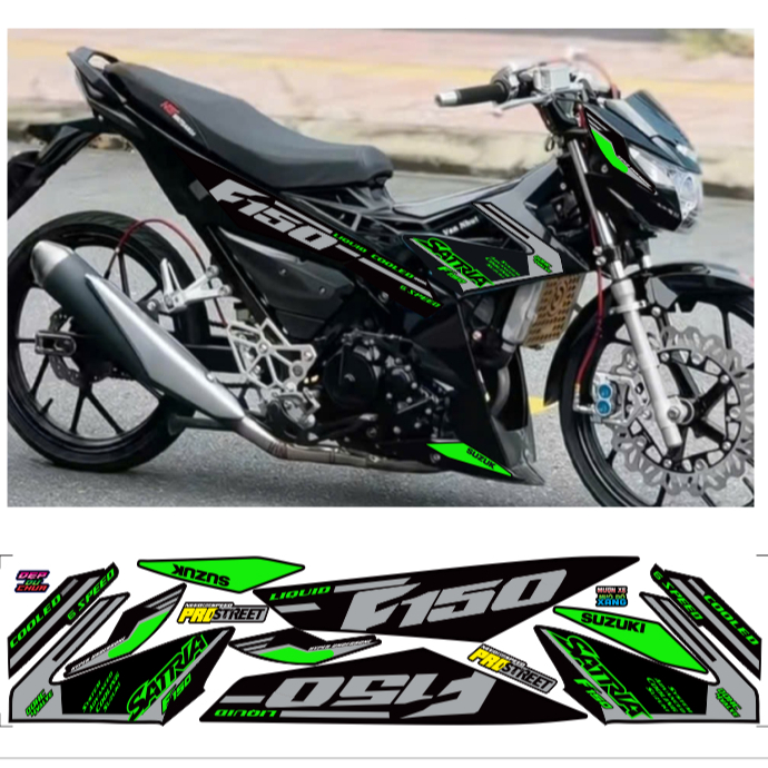 Tem rời SATRIA F150 đa dạng màu sắc chất liệu in 3 lớp PPF  chống nước không phai màu nhãn dán.