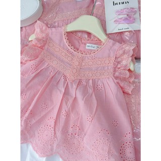[B&G] Sét bộ áo ren hồng bánh bèo phối cùng quần culottes, chân váy cho bé gái từ 10-45kg(2-12 tuổi)