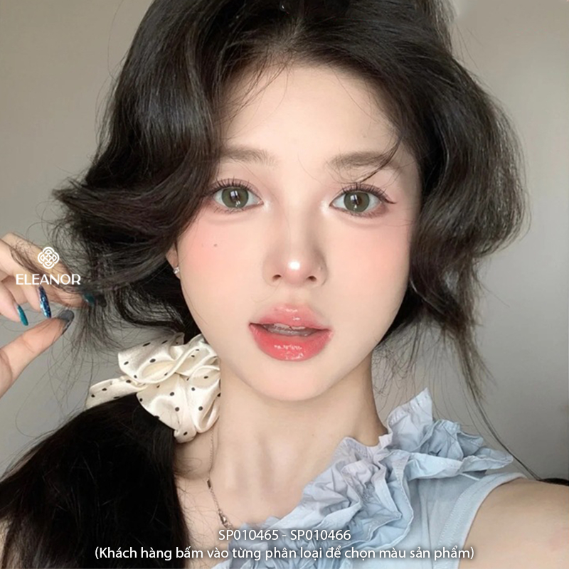 Dây buộc tóc nữ scrunchies Eleanor Accessories vải trơn phối chấm bi phụ kiện tóc dây cột tóc 10465