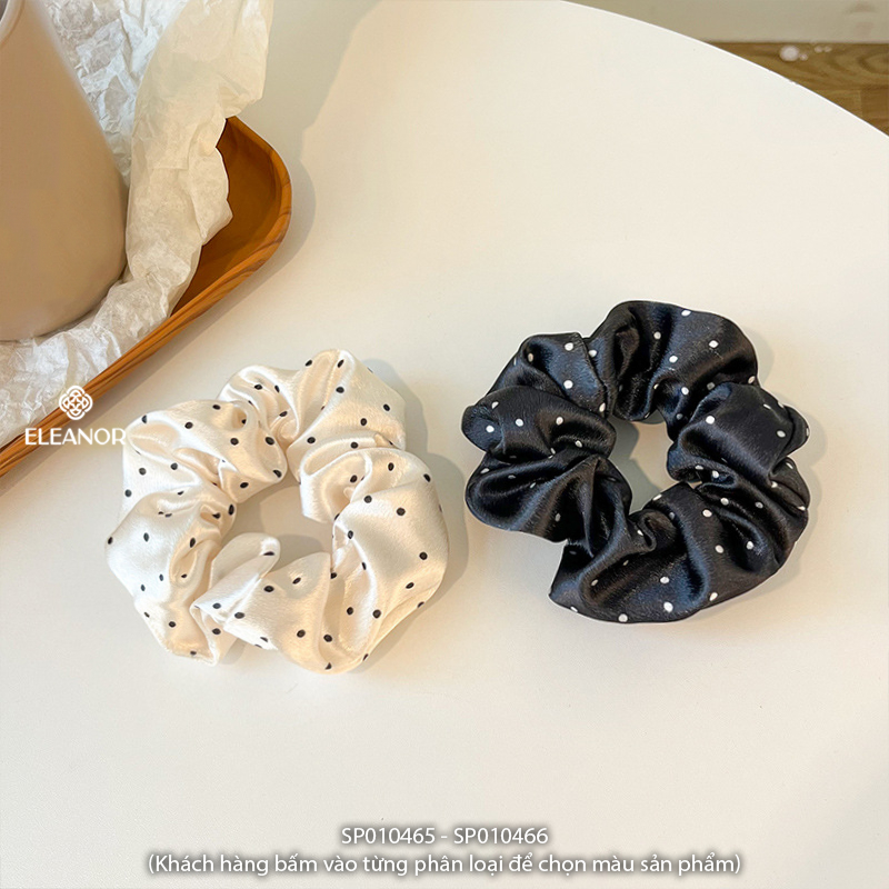 Dây buộc tóc nữ scrunchies Eleanor Accessories vải trơn phối chấm bi phụ kiện tóc dây cột tóc 10465