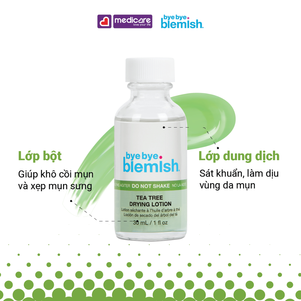 Lotion Bye Bye Blemish chấm mụn dành cho mọi loại da và da nhạy cảm 30g