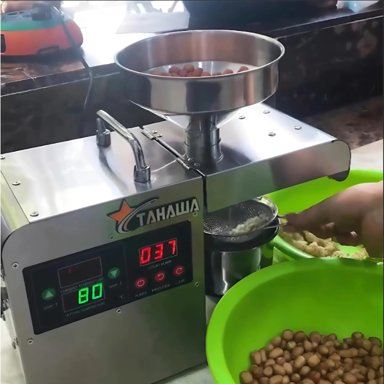 Máy ép dầu thực vật cao cấp Tahawa Nhật Bản TH-X8S - Bảo Hành Chính Hãng 2 Năm - Ép kiệt bã- Dầu Nguyên Chất