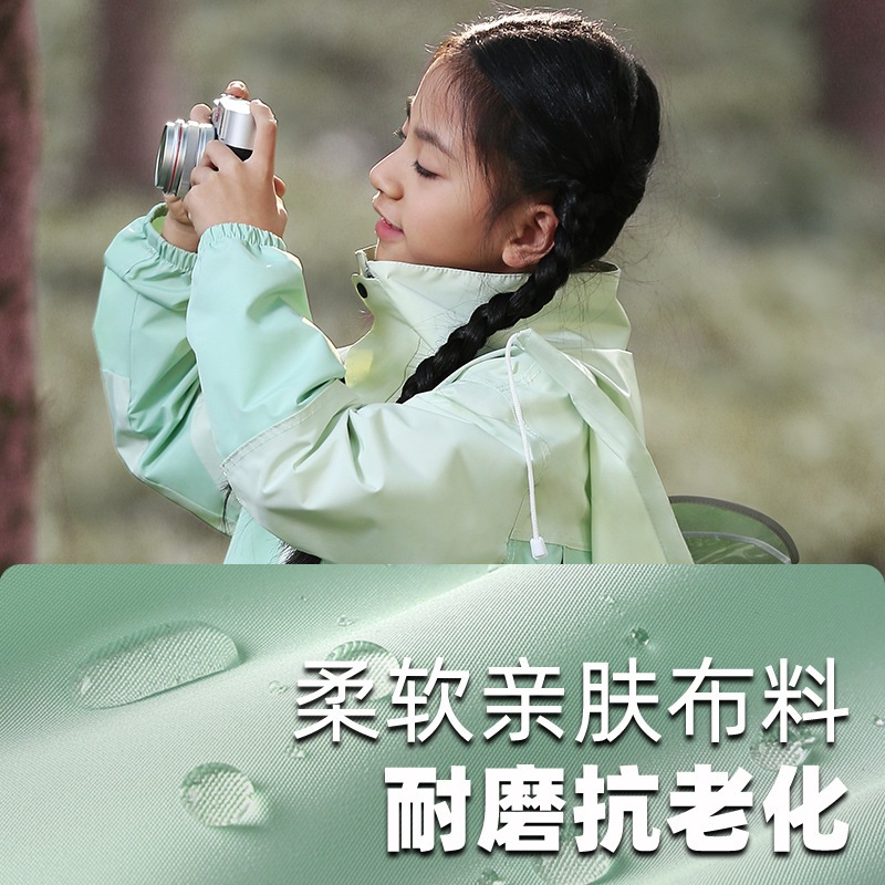 BỘ QUẦN ÁO MƯA BÉ TRAI BÉ GÁI chống thấm tốt có phần che cặp sách thời trang