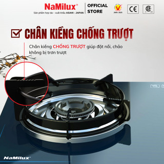 Bếp Gas Đôi Mặt Kính Cao Cấp NaMilux NH-DL3416PG/DL2461PG - Công Suất 2.8 kW/giờ/lò phải - Kiềng Bếp Tráng Men