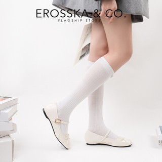 Erosska - Giày búp bê nữ hottrend balletcore đế bệt màu sắc patel - EL079