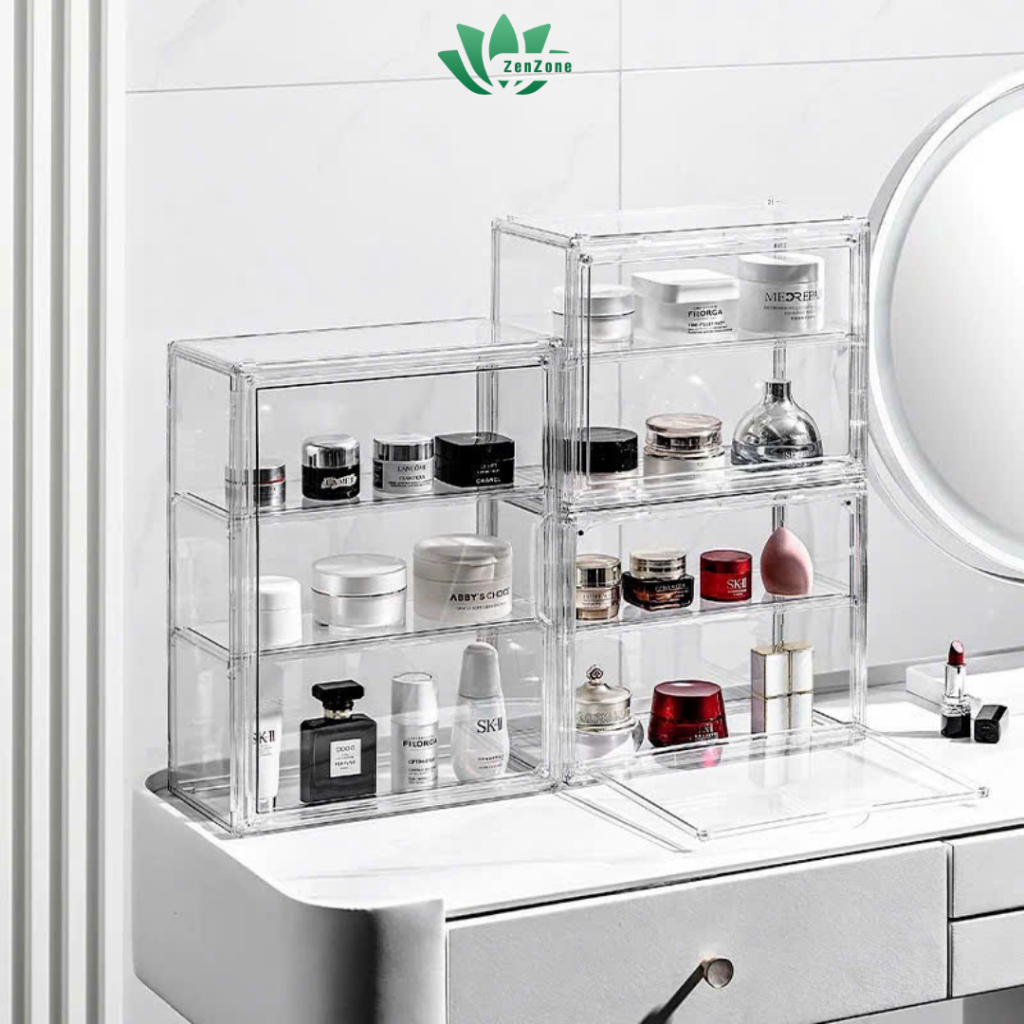 Hộp Bảo Quản Trưng Bày Nước Hoa, Mỹ Phẩm Makeup ZenZone, Tủ Thuốc Y Tế Trong Suốt, Hộp Mica Arcrylic