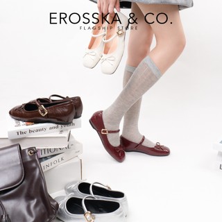 Erosska - Giày búp bê nữ hottrend balletcore đế bệt màu sắc patel - EL079
