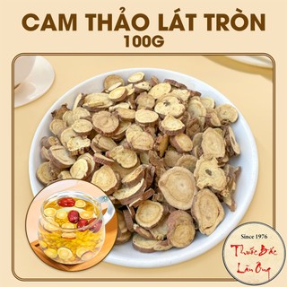 Cam thảo lát tròn 100g, sấy khô tự nhiên, nhân trần, cỏ ngọt tùy chọn - Lãn Ông