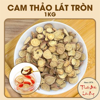 Cam thảo lát tròn 1kg, sấy khô tự nhiên, không chất bảo quản - Lãn Ông